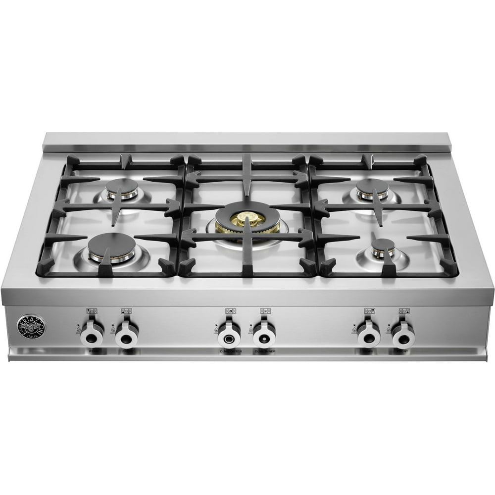 Bertazzoni Cb36500 36" Wide BuiltIn Gas Range Top Stainless Steel