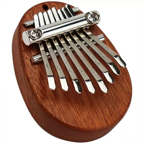 Bopika Small Kalimba Thumb Piano, Exquisite Musical Accessory and Gift for Musicians, Wooden, 9 Key