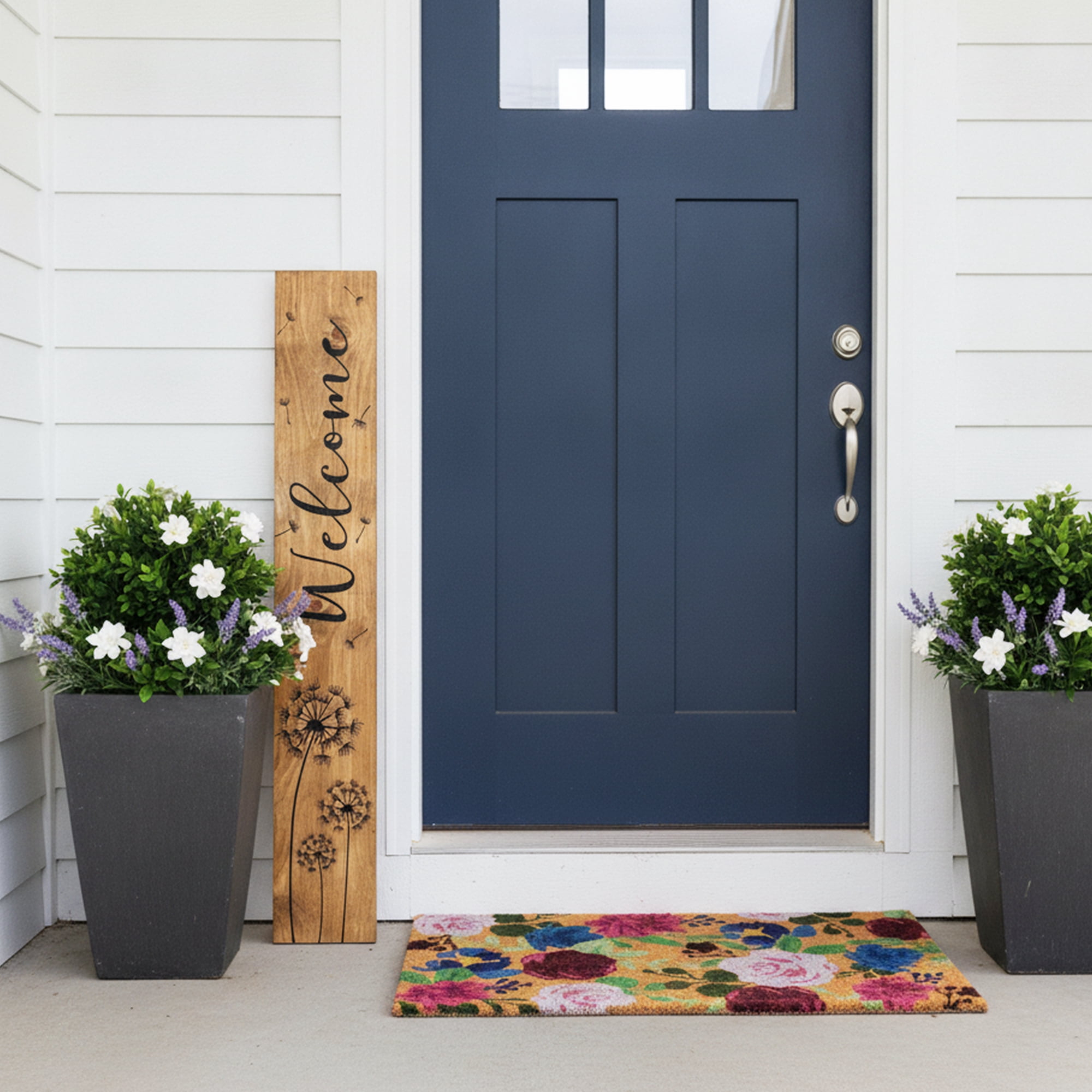 Calloway Mills 119265907 Dandelion Welcome Porch Leaner, 59" x 07"
