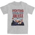 thumbnail image 3 of Camiseta de lucha por Estados Unidos de Trump, ropa para hombres y mujeres, 100 % algodón, moda para hombres, camisetas con memes sobre el asesinato de Donald Trump en 2024, 3 of 4