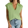 thumbnail image 2 of V Neck Cap Sleeve Tops Sleeveless Women Spring Sweater Vest, 2 of 5