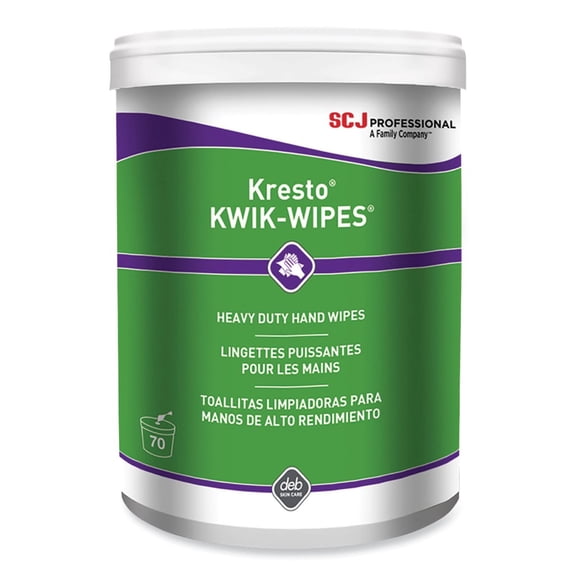 7.9 in. x 5.7 in. 1-Ply Kresto KWIK-WIPES Cloth - Citrus, White (6 Packs/Carton)
