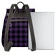 thumbnail image 3 of Fotbe Purple Black Plaid Mochila Bolso con Estampado para Mujer, Mochila Antirrobo de Nylon Impermeable, Bolsa Ligera de Hombro, 3 of 4