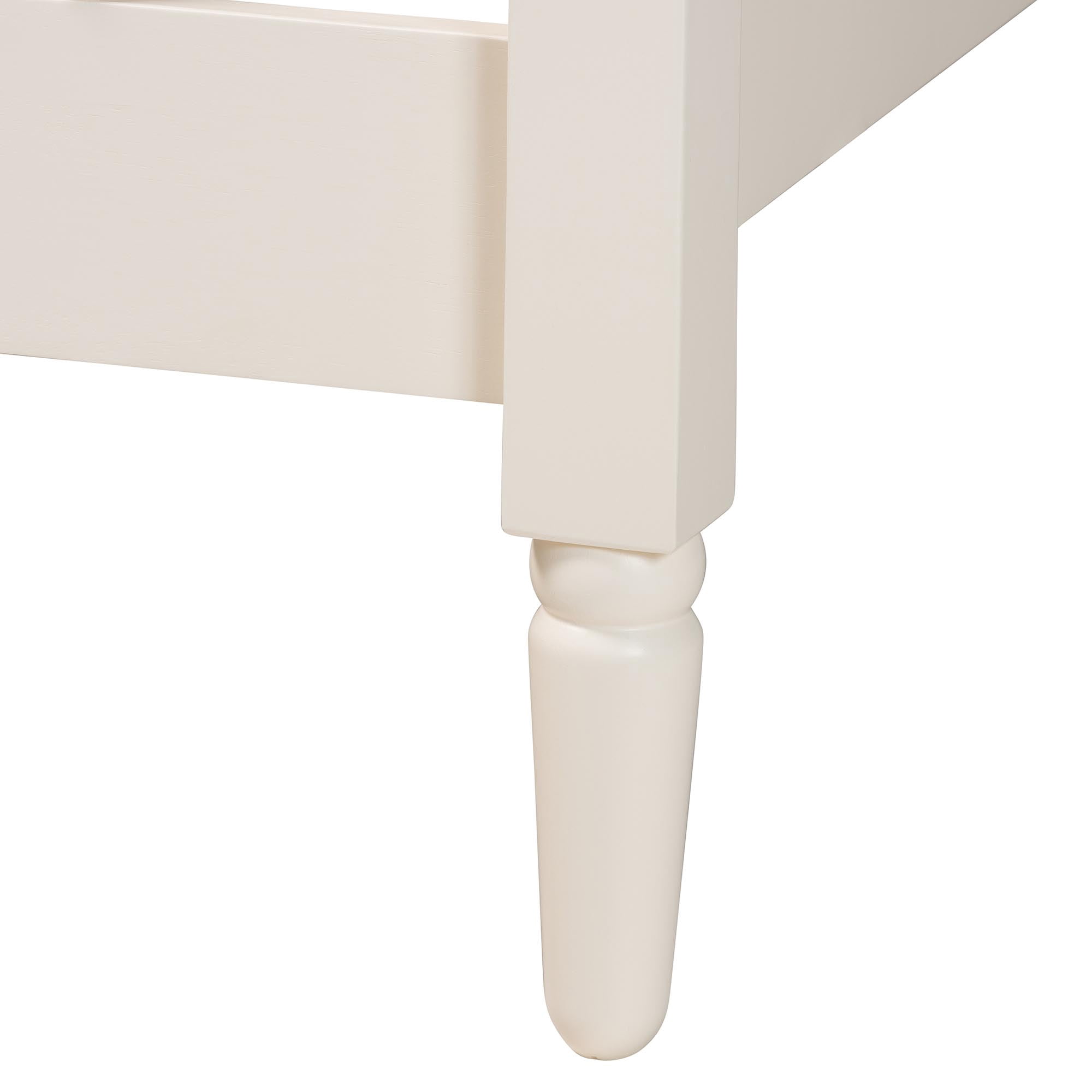Baxton Studio Braith Farmhouse Platform Bed, Queen, Ivory