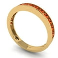 thumbnail image 2 of 0.39 ctw Wedding Band for Women - 14K Yellow Gold Simulated Red Diamond Stackable Eternity Ring, 2 of 6