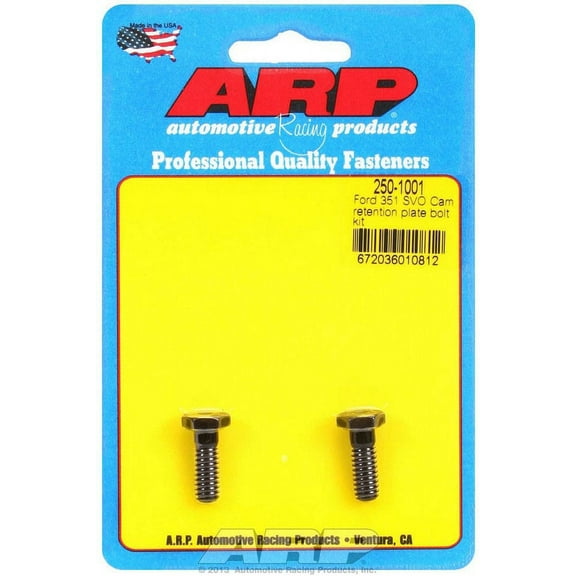 ARP 250-1001 Pro Series Black Oxide 1/4-20 Thread 0.750 UHL Camshaft Retention Plate Bolt Kit with 7/16 Socket for Ford 351 SVO