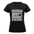 thumbnail image 5 of My Medicine for Happiness Is Cats Every Day Women’s Cotton Short Sleeve T-Shirt HD Graphic Print Casual Crew Neck Tee XL, 5 of 7