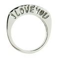 thumbnail image 7 of Romantic Garnet and Crystal Stacking Ring with I Love You Engraving - Size 6 Jewelry Ring, 7 of 7