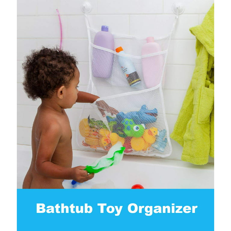 Bath Toy Organizer for Tub, Baby Bath Toy Holder, Mesh Bath Toy Storage  Corner, Bathtub Toy Holder, Bathroom Toy Storage for Tub Toy Holder, Bath  Toy Net Caddy Basket, Bath Toy Holders