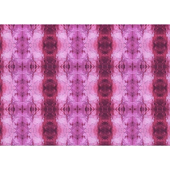Ahgly Company Machine Washable Indoor Rectangle Transitional Violet Purple Area Rugs, 5' x 7'