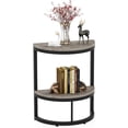 thumbnail image 6 of Tribesigns 2-Tier End Table Half Round, Farmhouse Demi-Lune Accent Table Curved Edge Wood Slim C Table for Sofa Couch, Living Room Small Space, 6 of 6
