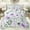 White Purple, variant on Manfei Girly Pink Floral Queen Comforter Set for Kids, Rustic Plant Botanical Bedding Sets, Kawaii Butterfly Reversible Bedding Comforter Set, Microfiber Bedroom Decor, 3-Piece