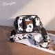 thumbnail image 2 of Bandolera Montana West Wrangler de piel vegana negra con estampado de vaca, 2 of 6