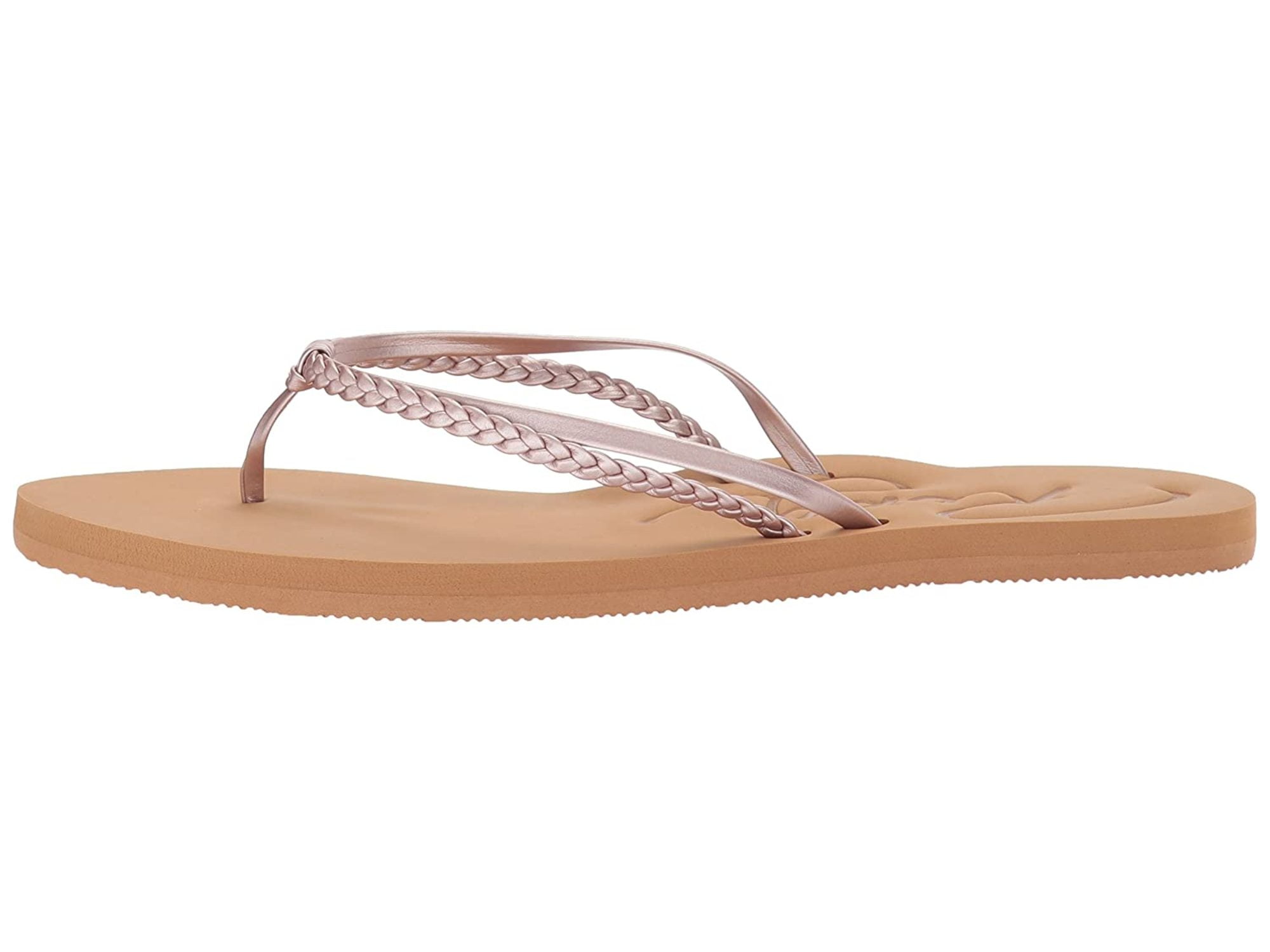 tan roxy flip flops