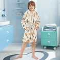 thumbnail image 5 of FORMRS Niños Bathrobe Unisex Hooded Robe Soft Plush Pajamas Sleepwear, Size 4-6T, Fall Books, 5 of 7
