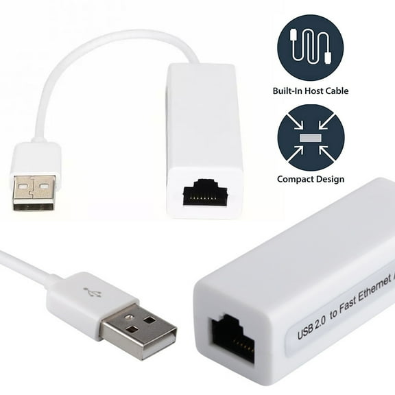 AMERTEER USB Ethernet Adapter USB 2.0 to 10 100 Foldable Ethernet LAN Network Adapter Ethernet Compatible for Nintendo Switch MacBook Surface Pro Notebook PC