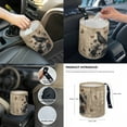 thumbnail image 7 of Renewold Crow Skull Butterfly Retro Car Seat Cover Full Set 14 PCS, with Steering Wheel Seat Belt Pad Garbage Bin Armrest Pad Rearview Mirror Handbrake Cover Set Coaster Halloween Auto Decor, 7 of 7