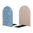thumbnail image 2 of Zufioo Ocean on Striped Print Wooden Bookends, Metal Bookshelf Non-slip Bookends, Home Furnishings Suitable for Bookcases Offices, 2 of 8