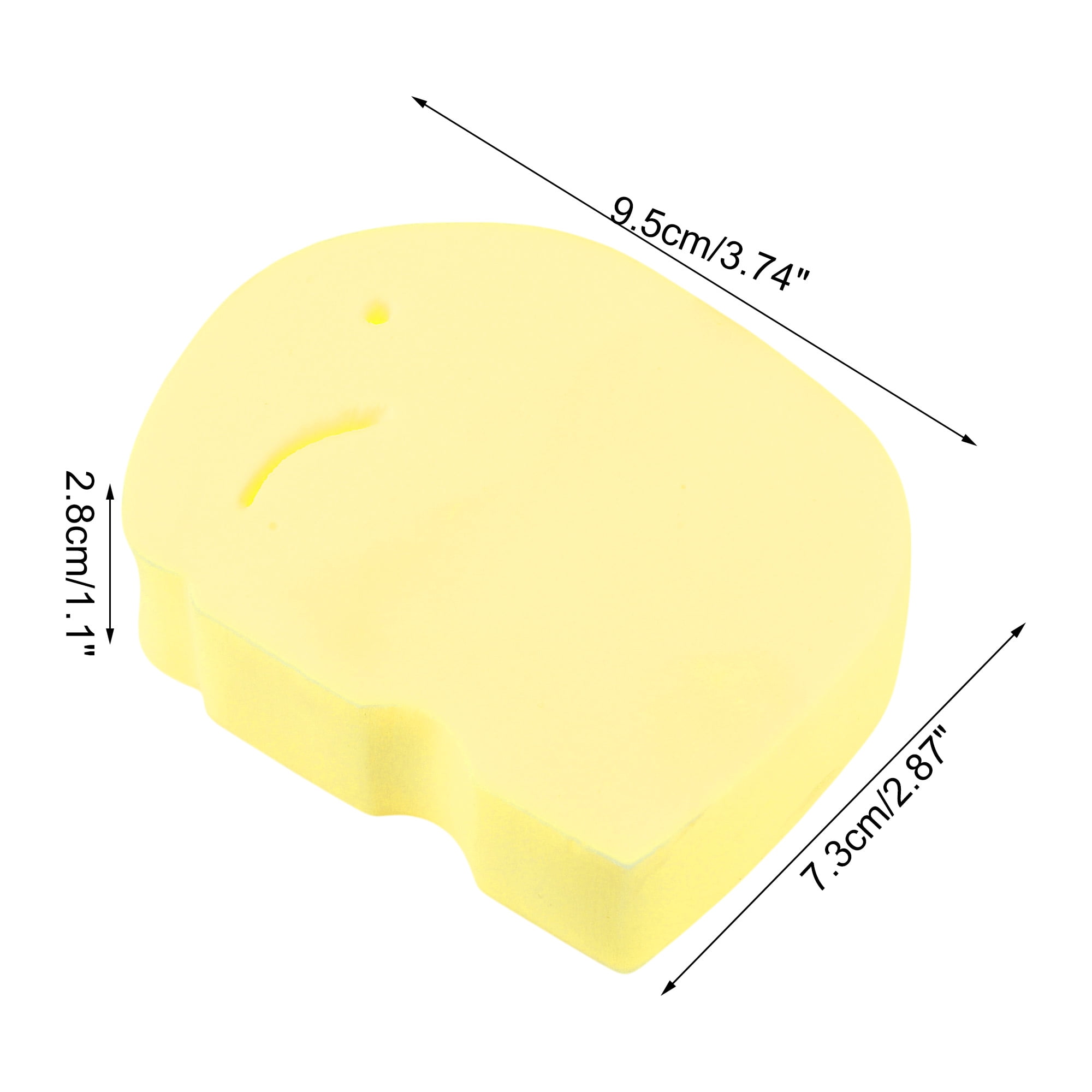 Unique Bargains Elephant Shape Bath Sponge Body Scrubber 1 Pc Yellow