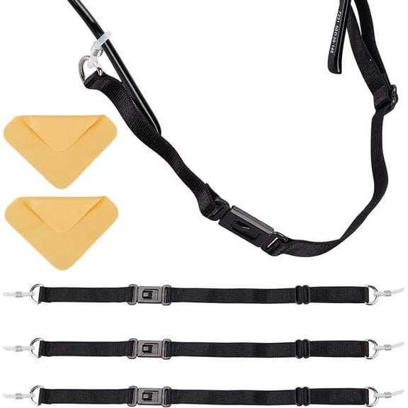 4PCS Adjustable Eyeglass Strap Eyewear Retainer Glasses Strap Holder Sunglass String Chain Lanyard Holders with 2PCS Suede Fiber