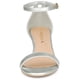 thumbnail image 3 of Sandalias de tacones transparentes con cuña baja y correa en el tobillo para mujer Plateado EE. UU. 10, 3 of 6