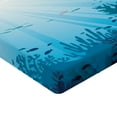 thumbnail image 2 of Ambesonne Ocean Fitted Sheet, Fish Aquarium Coral Reefs, Full Size, Teal Turquoise and Blue, 2 of 3