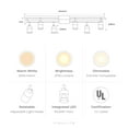 thumbnail image 4 of Shura Black 6-Light Square Ceiling Light with Rotatable Heads, Integrated LED Bulbs, 3000K, 4 of 8