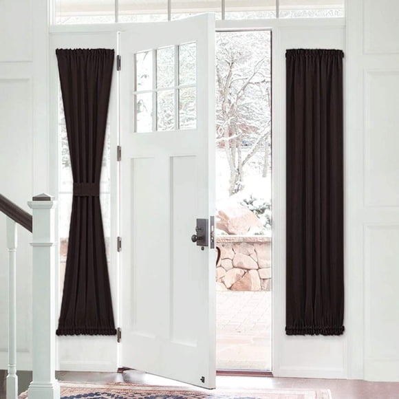 1 Piece Door Curtain Panel - Room Darkening Rod Pocket Sliding Glass Door Drapes Privacy Light Block for Front French Door