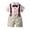 Tuxedo Outfits08 Red, variant on Kaprioy Boys Summer Outfits Baby Boys Dress Clothes Formal Suit Set Short Sleeve Romper Suspenders Shorts Pants Bowtie Wedding Tuxedo Outfits