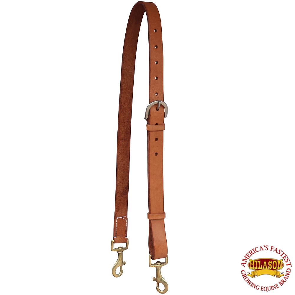 Hilason 46" Hilason Western Horse Roping Tie Down Strap Brass Snaps