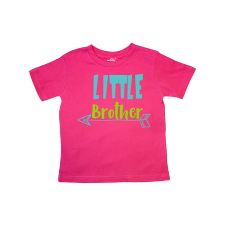 

Inktastic Little Brother Baby Brother Arrow - Blue Green Gift Toddler Boy Girl T-Shirt