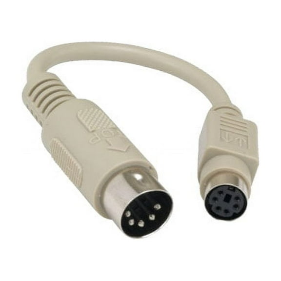 Kentek 6 Inch in DIN5 at Male to Mini DIN6 PS/2 Female Keyboard Adapter Converter Cable Cord DIN5 5 Pin to MDIN6 6 Pin M/F for PC Mac Linux