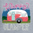 thumbnail image 2 of Happy Glamper | Fancy Camping Camper Van Caravan | Nature Lover Women's Standard V-Neck Tee, Heather Grey, XL, 2 of 5