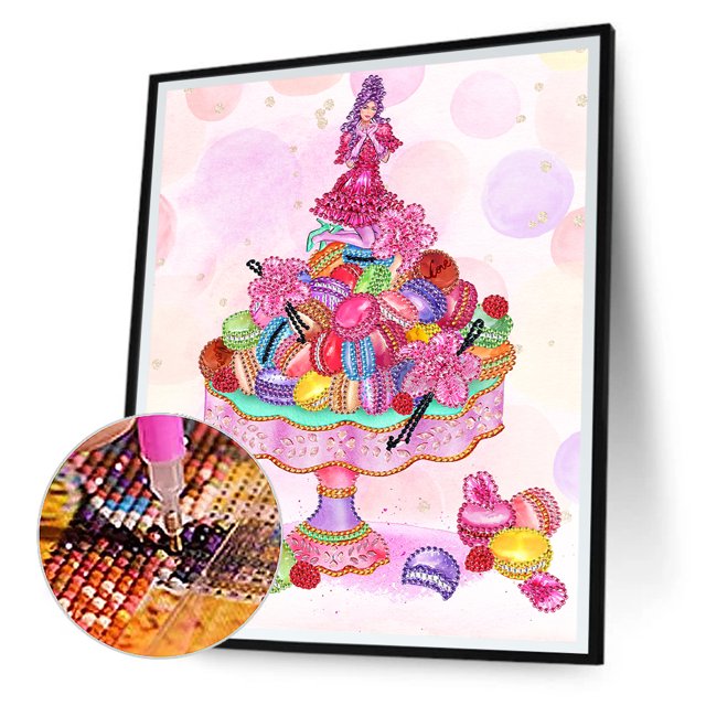 Cuadros Decorativos Kits de pintura de diamantes 5D DIY macarrón Gilrs pintura de Wdftyju diamantes de imitación parcial en forma especial para pinturas de diamantes de imitación decoración
