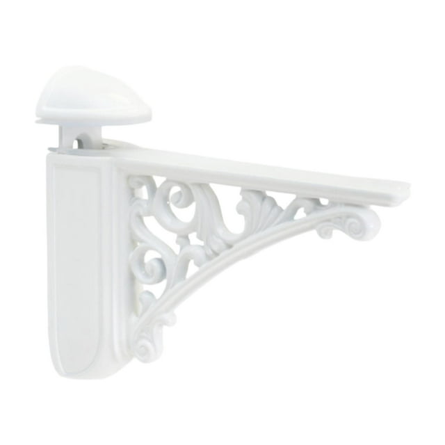 Soporte para estante de vidrio, montaje en pared, herrajes resistentes, soporte antiguo, de pared ajustable para sala de estar, baño y cocina. Blanco