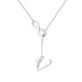 thumbnail image 1 of SIfdSeng Collier Initiale en Argent à Pompon en Forme de 8 pour Femmes Colliers en Argent pour Femmes A Z 26 Colliers Initiales Alphabet pour Adolescentes Bijoux, 1 of 3
