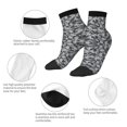 thumbnail image 4 of Mens Ankle Socks Womens Grey Camouflage Print Quarter Breathable Casual Socks, 4 of 7