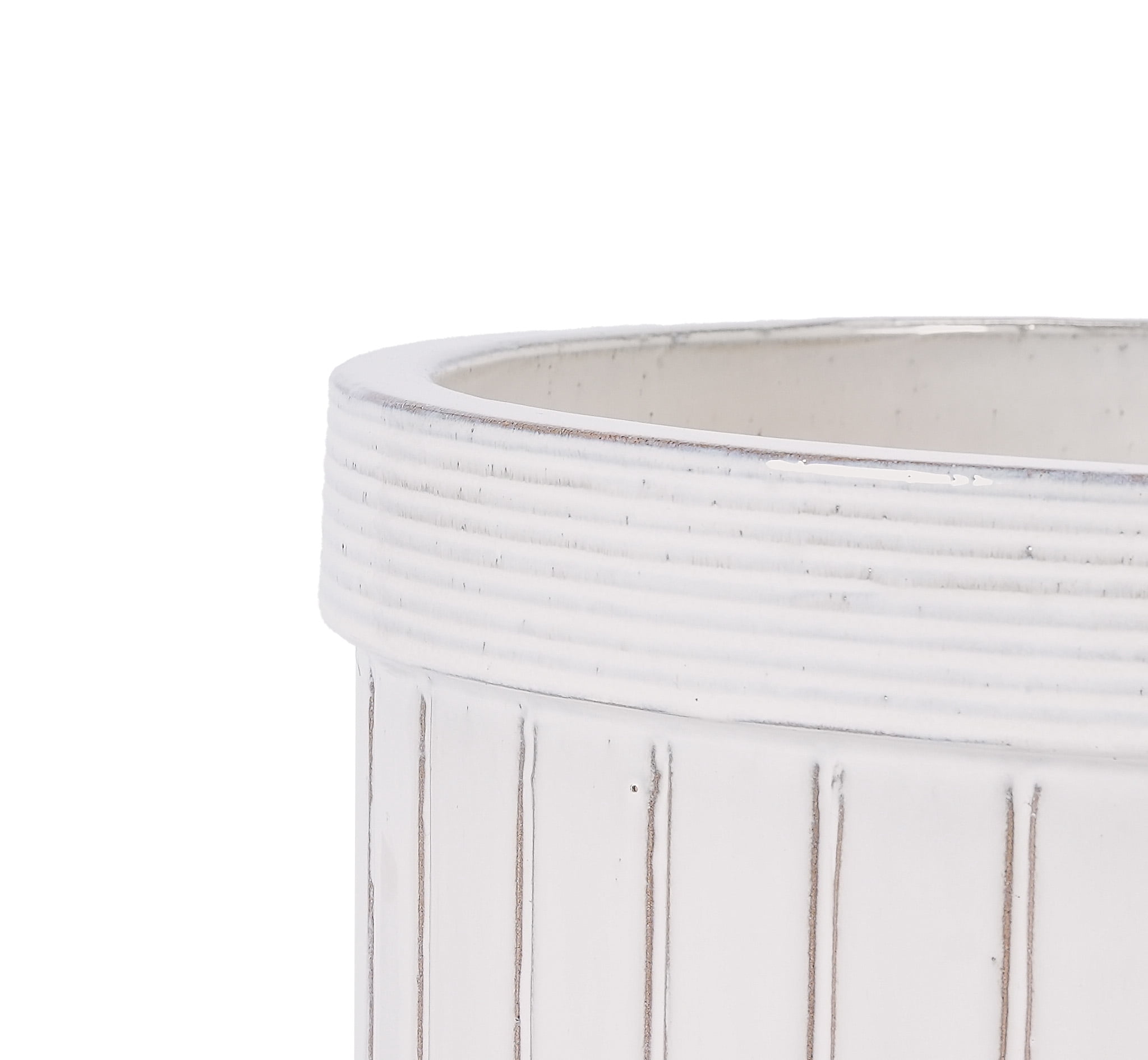 MAYEERTY 3 Pack Ceramic Plant Pots, Planter for Indoor Outdoor Patio, Garden, Cream
