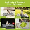 thumbnail image 2 of Hiasan Washable Dog Bed Mat with Pullout Handle, Sleep Bag for Dog, Portable Pet Kennel Beds Dog Sleeping Mattress, Outdoor Dog Beds, Dog House, Indoor/Outdoor/Car Use, 47 x 32 Inches, Grey, 2 of 9