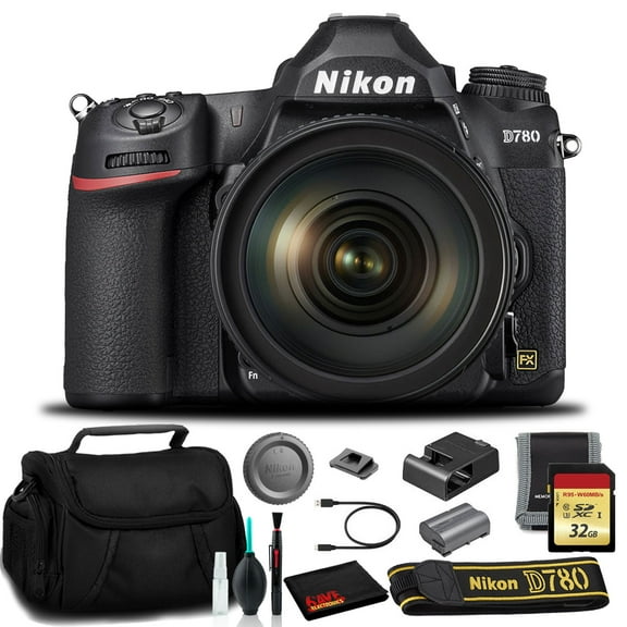 Nikon D780 DSLR Camera with 24-120mm Lens (International Model) with Memory Kit