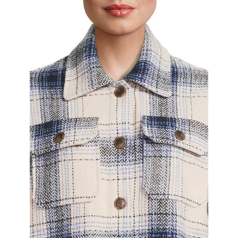 Time and Tru Women's Plaid Shacket