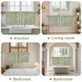 thumbnail image 6 of Sage Green Tier Curtains, Minimalist Abstract Modern White Art Light Filtering Kitchen Curtains, 2Pcs Rod Pocket Half Window Treatments Panels for Sink Cafe Cabinet Camper 27.5x36 Inches, 6 of 9