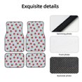 thumbnail image 4 of Naloa Hand Drawn Strawberry Car Foot Mat Set of 4 Pieces - Universal Floor Liner Neoprene Full Set Floor Mats for Cars Trucks SUV, 4 of 7