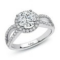thumbnail image 3 of Lafonn Classic Sterling Silver Platinum Plated Lassire Simulated Diamond Ring (1.78 CTTW), 3 of 5