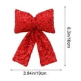 thumbnail image 3 of YIKA Christmas Bow Decorations Sequined Bow Pendants Window Decorations Christmas Tree Decorations Christmas Decorations Christmas Decorations Indoor Red, 3 of 7