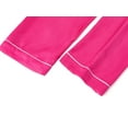 thumbnail image 6 of Beezizac Satin Pajamas for Girls - Neon Pink Cute Silky Long Sleeves & Pants Sleepwear PJ Set Size 6/7, 6 of 7