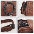 thumbnail image 3 of Bolso bandolera de textura de trabajo pesado, bolso cuadrado pequeño con incrustaciones de diamantes vintage, 3 of 5