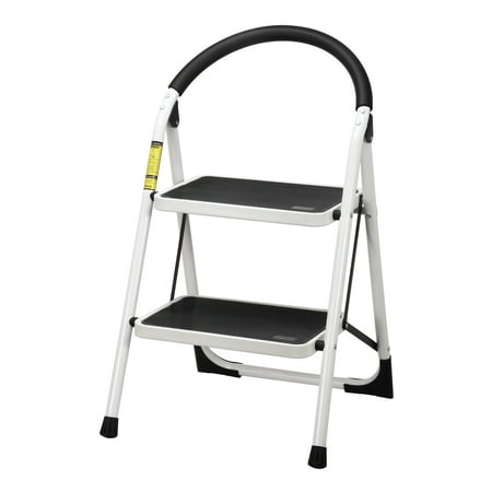Mllieroo Portable Folding 2 Step Ladder Steel Stool,Heavy Duty 330lb