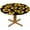 Sunflower, variant on Seashells Round Table Cloth Wooden Nautical Starfish Elastic Edged Table Cover Fade and Stain Resistant Table Cloths Easy to Clean Fits Tables 40-44" Diameter