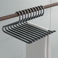 thumbnail image 3 of 10pcs Pants Hangers Z-Shaped Jeans Trouser Hanger Space Saving Non-Slip Clip, 3 of 6